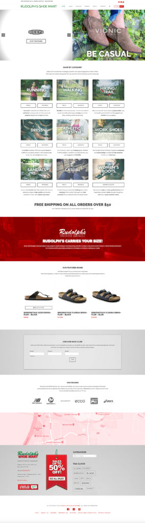 Rudolph's Shoe Mart Website