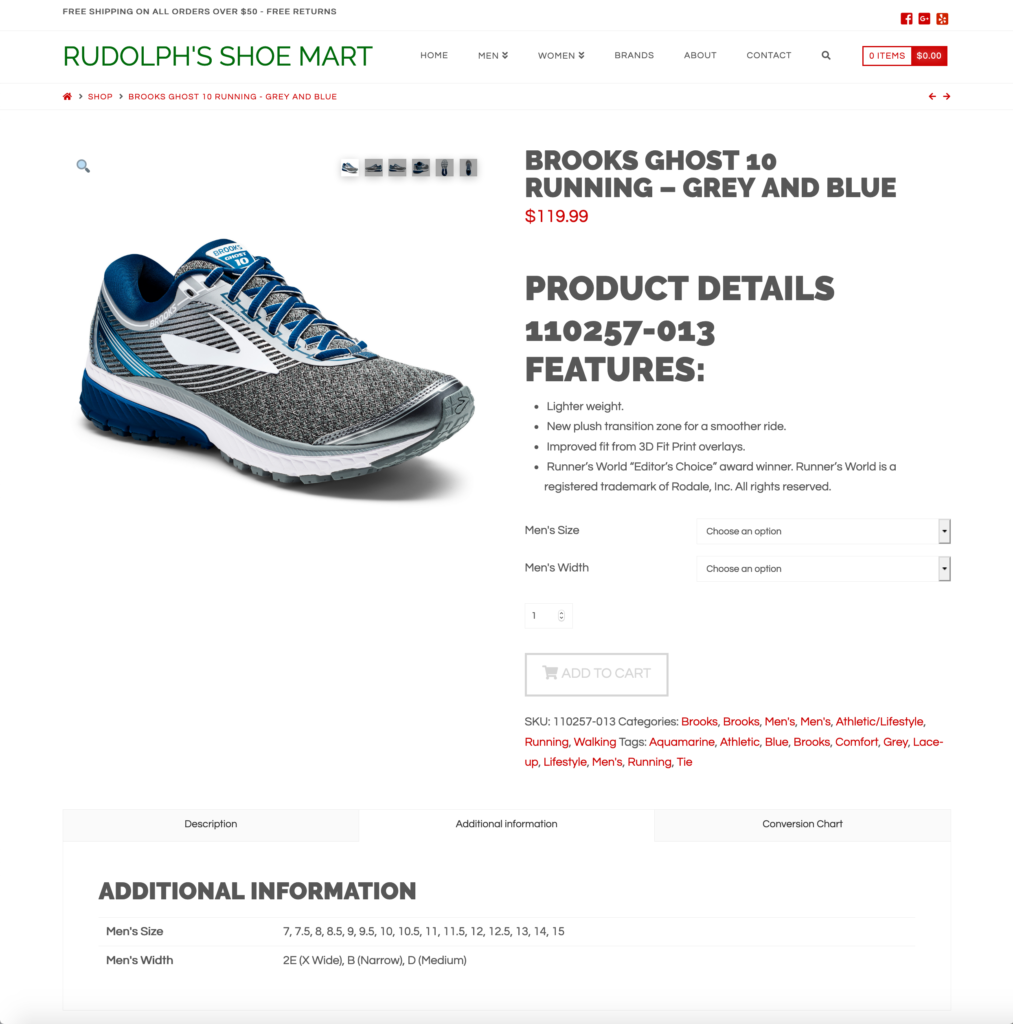 eCommerce Shoe Website